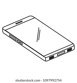 smartphone device isometric icon
