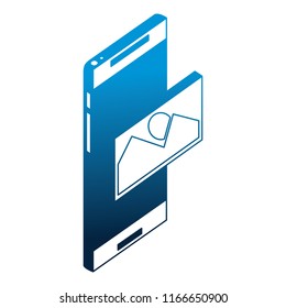 smartphone device isometric icon