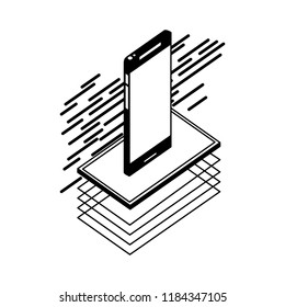 smartphone device isometric icon