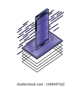 smartphone device isometric icon
