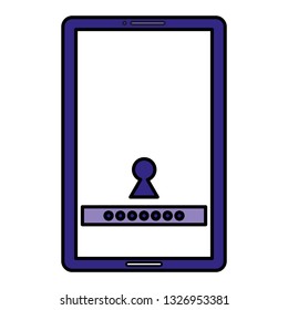 smartphone device with keyhole and password