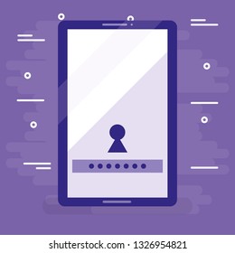 smartphone device with keyhole and password