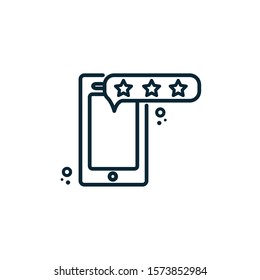 smartphone device line style icon vector illustration design