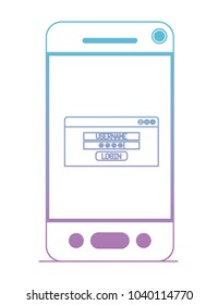 smartphone device with login menu