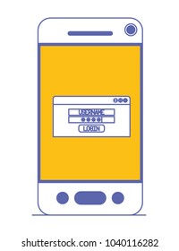 smartphone device with login menu