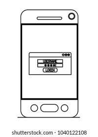 smartphone device with login menu
