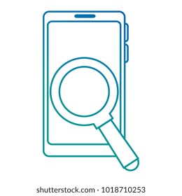 smartphone device with magnifying glass