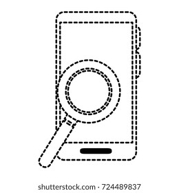 smartphone device with magnifying glass