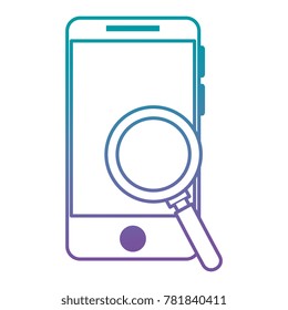 smartphone device with magnifying glass