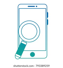 smartphone device with magnifying glass