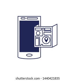 smartphone device with map guide