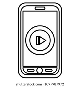 smartphone device with media player button