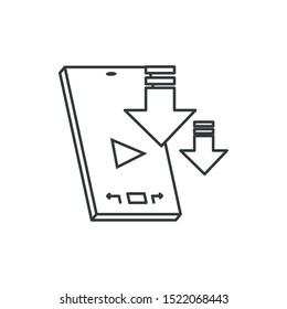 smartphone device with media player technology vector illustration design