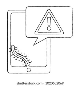 smartphone device message warning worm alert attack