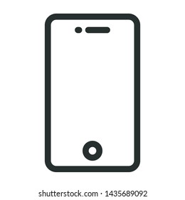 smartphone device - minimal line web icon. simple vector illustration. concept for infographic, website or app.