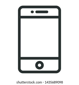 smartphone device - minimal line web icon. simple vector illustration. concept for infographic, website or app.