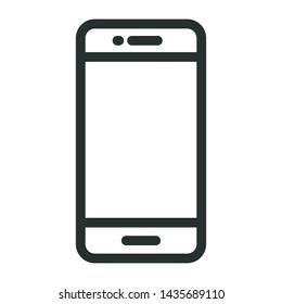 smartphone device - minimal line web icon. simple vector illustration. concept for infographic, website or app.