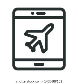 smartphone device - minimal line web icon. simple vector illustration. concept for infographic, website or app.