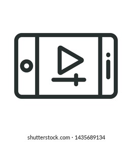 smartphone device - minimal line web icon. simple vector illustration. concept for infographic, website or app.