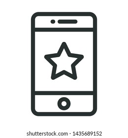 smartphone device - minimal line web icon. simple vector illustration. concept for infographic, website or app.