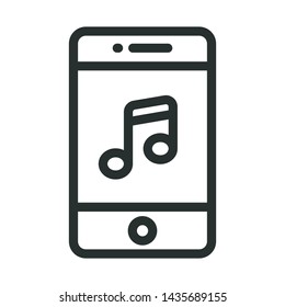 smartphone device - minimal line web icon. simple vector illustration. concept for infographic, website or app.