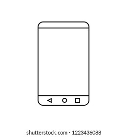 smartphone device on white background