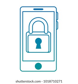 smartphone device with padlock