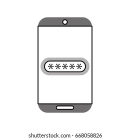 smartphone device with password isolated icon