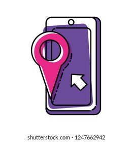 smartphone device with pin location