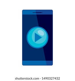 smartphone device with play button
