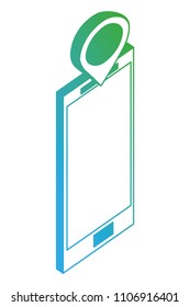 smartphone device with pointer isometric