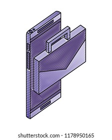 smartphone device with portfolio isometric icon