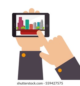 smartphone device with real estate app