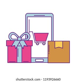 smartphone device with set icons