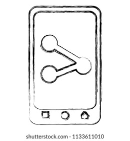 smartphone device with share symbol
