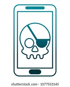 smartphone device with skull piracy
