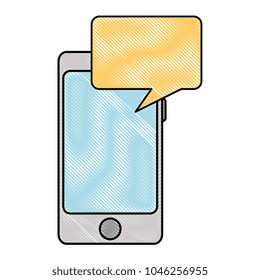 smartphone device with speech bubble