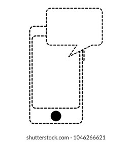 smartphone device with speech bubble