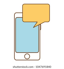 smartphone device with speech bubble