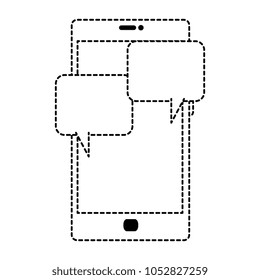smartphone device with speech bubble