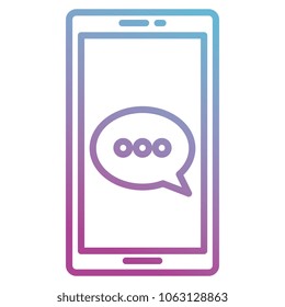smartphone device with speech bubble