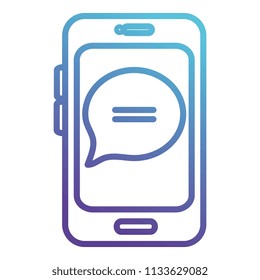 smartphone device with speech bubble