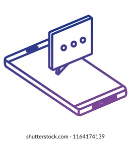 smartphone device with speech bubble