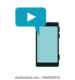 smartphone device and speech bubble