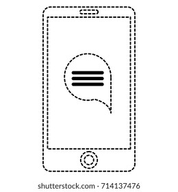 smartphone device with speech bubble