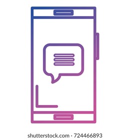 smartphone device with speech bubble