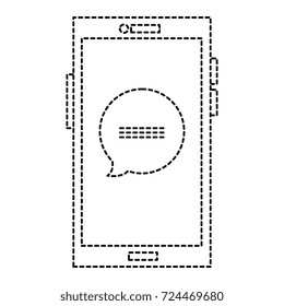 smartphone device with speech bubble