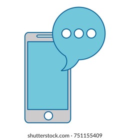 smartphone device with speech bubble