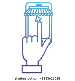 smartphone device with speech bubble and email