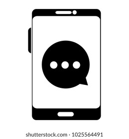 smartphone device with speech bubbles